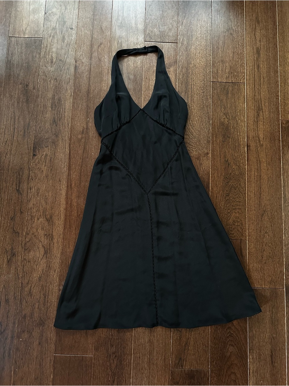 Tocca Black Halter Midi Dress